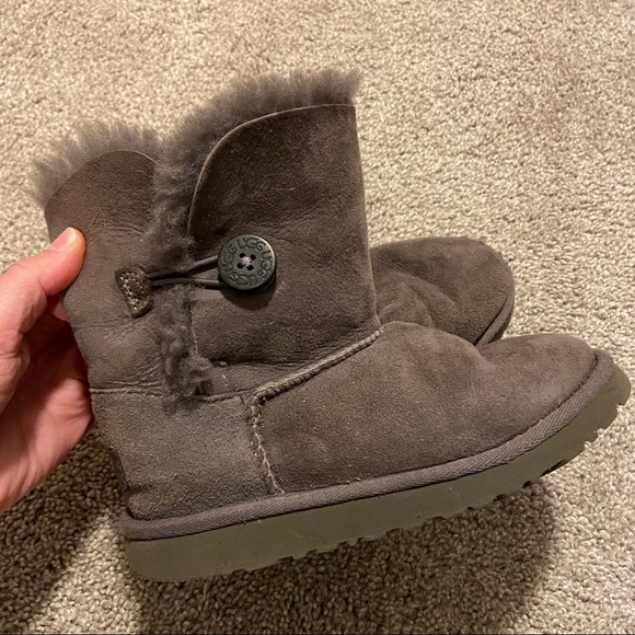 UGG Other - little girls bailey button gray UGG boots size 13